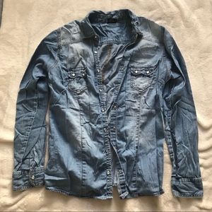 Faded glory denim shirt.